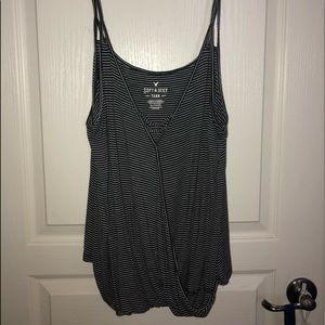 AE Black and white stripped tank top